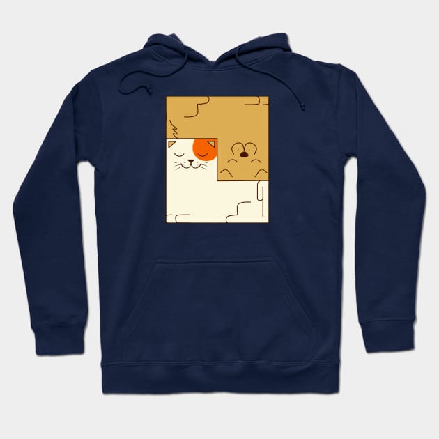 Cat and dog Hoodie by coffeeman